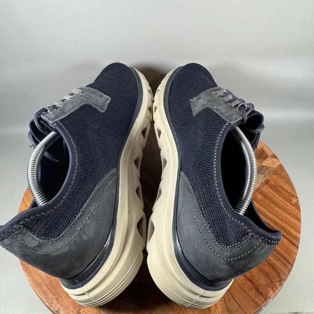 Johnston & Murphy XC4 Prentiss Navy Knit Leather Sneakers Mens 11.5 M 59-93656